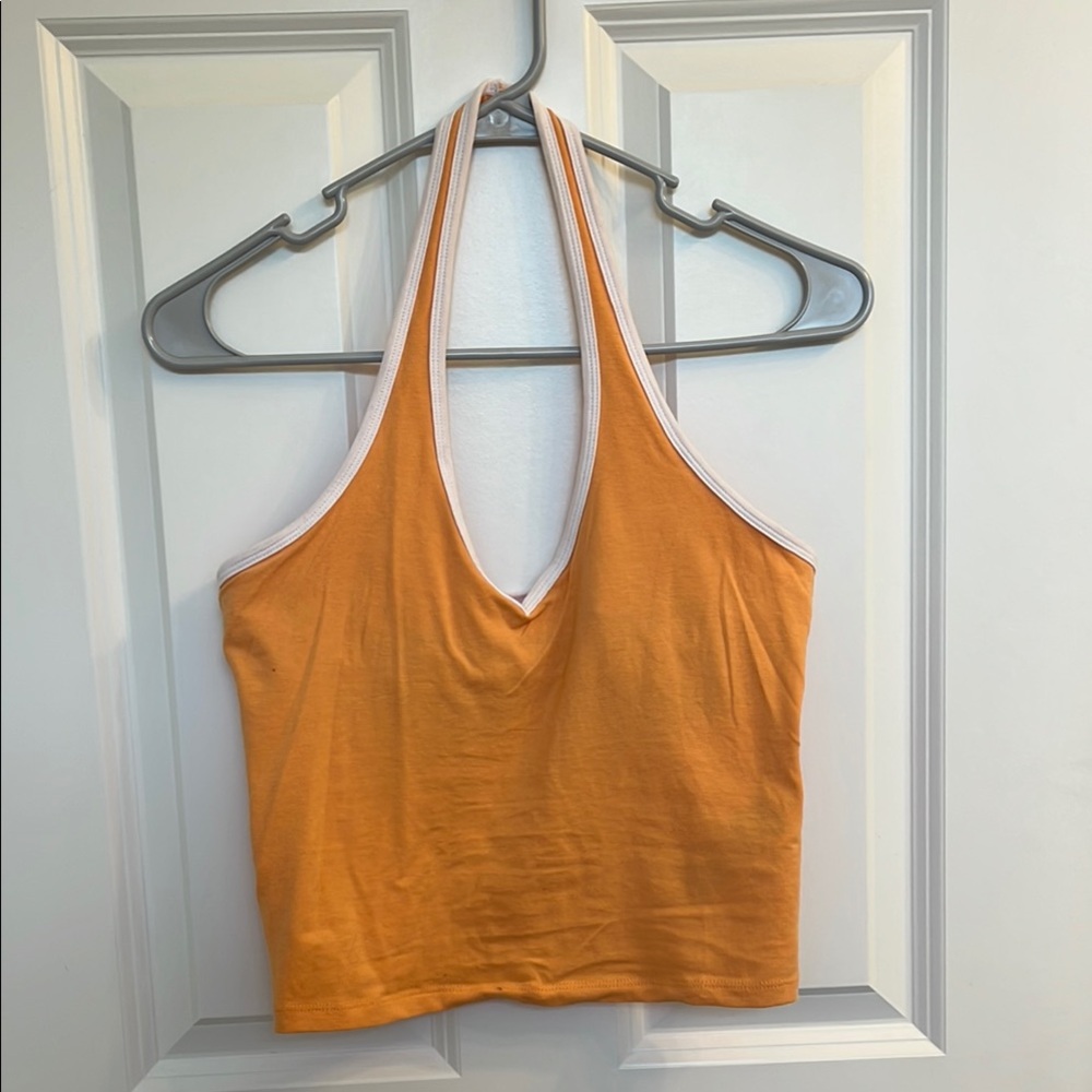 Hollister Orange Crop Backless Tank Top